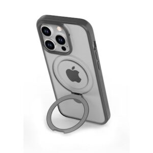 Musthavz MagLoop Stand Dėklas Apple iPhone 15 Pro, pilkos spalvos