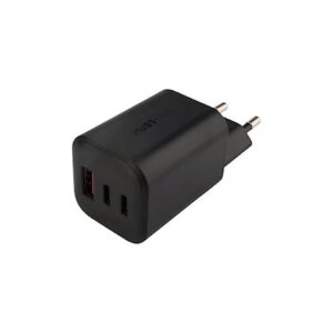 Musthavz 3 Port PD Nano įkroviklis 2xUSB-C/USB-A 65W, juodos spalvos