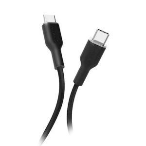Musthavz USB-C į USB-C Soft kabelis 1.2m 100W, juodos spalvos