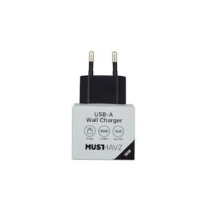 Musthavz to Go USB-A įkroviklis 15W, juodos spalvos