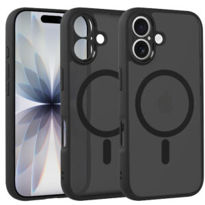 Full Matte Mag Dėklas skirtas Apple iPhone 17 juodos spalvos