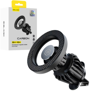 Blavec automobilinis laikiklis BH-16A Carbon magnetinis Magsafe (BH16AC-MAVB) juodos spalvos