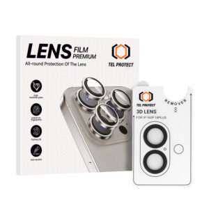 Tempered glass Tel Protect 3D kameros apsauga skirta Apple iPhone 17 black (lens 2 pieces)