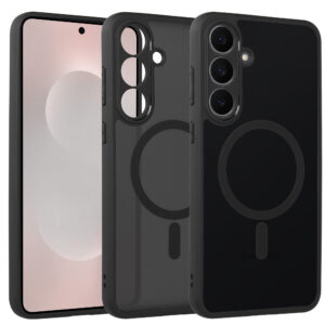 Full Matte Mag Dėklas skirtas Samsung Galaxy S25 FE juodos spalvos - Image 1