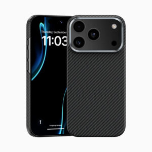 Benks Dėklas Magnetic Armor Air Kevlar Metal Frame 600D (0069) skirtas Apple iPhone 17 Pro juodos spalvos
