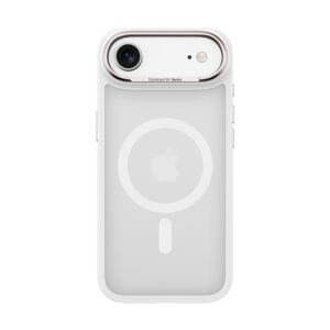 Benks Dėklas Magnetic Mist Metal Frame (0068) skirtas Apple iPhone 17 Air biały (Camera Control Button)