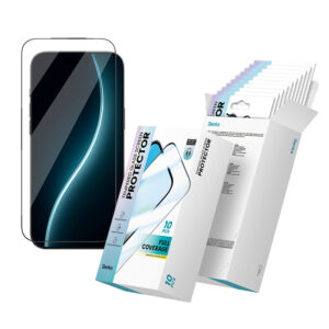 Benks Apsauginis stiklas Air Shield HD Glass (T067) skirtas Apple iPhone 17/16 Pro black - 10 vnt