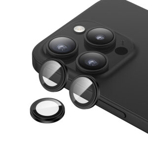 Benks Apsauginis stiklas DR Sapphire Lens Protector telefonui skirtas Apple iPhone 15 Pro/15 Pro Max (objektyvui 3 vnt) black