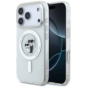 Dėklas KARL LAGERFELD IML Karl Choupette Glitter Magsafe skirtas Apple iPhone 17 Pro skaidrus - Image 1