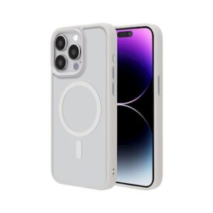 ScreenArmor MagAir Case Apsauginis MagSafe Dėklas Apple iPhone 15 Pro Max baltos spalvos