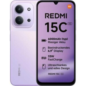 Išmanusis telefonas Xiaomi Redmi 15C 4/256GB 5G Dusk Purple - Image 1