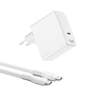 XPECT GaN 140W įkroviklis su 1.5m USB-C kabelis, baltos spalvos - Image 1
