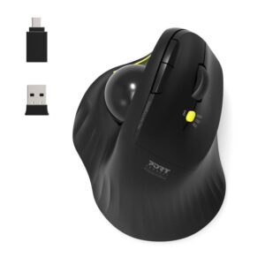 PORT CONNECT ergonominė TRACKBALL pelė, Bluetooth®/ belaidė su trackball