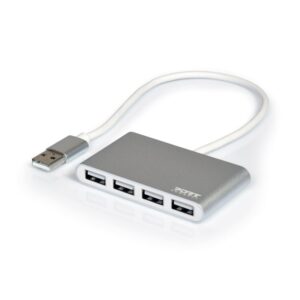 PORT CONNECT USB HUB, 4x USB 2.0, gray - Image 1
