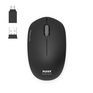 PORT CONNECT belaidė COLLECTION pelė, USB-A a USB-C, 2.4Ghz, 1600DPI, Graphite