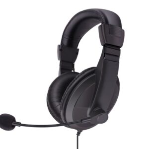 Sandberg ausinės SAVER Large USB su mikrofonu, juodos spalvos