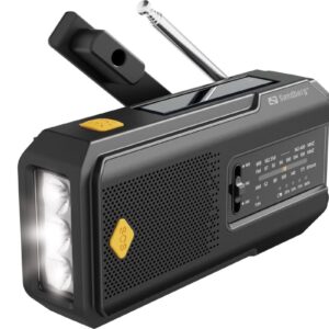 Sandberg Surviovor All-in-1 2000 mAh, FM/AM Radio with additional functions, Black