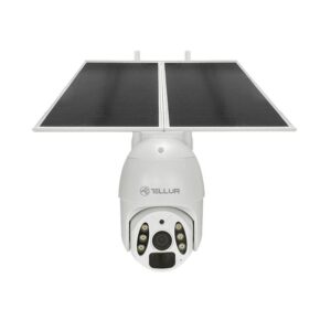 Smart WiFi Solar Camera, P&T, 3MP, 2K UltraHD, PIR, 20W solar panel, white