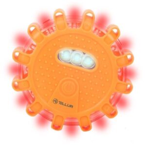Tellur LED Emergency Signal And Flashlight, 3 X AAA, Magnetic, Orange - Image 1