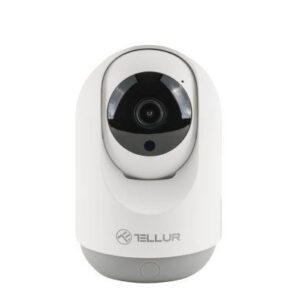 Tellur Smart WiFi Indoor Camera,Pan and Tilt, 3MP, UltraHD, Autotracking, PTZ, White