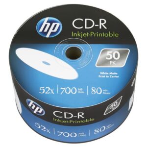 CD-R HP 700MB (80min) 52x Inkjet Printable 50-spindl Bulk