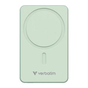 Verbatim Charge 'n' Go Essentials Magnetic Wireless Power Bank, 10000mAh, Green