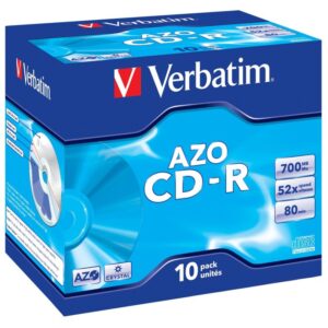 CD-R Verbatim DLP 700MB (80min) 52x Crystal jewel box, 10pack - Image 1