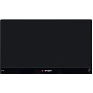 Verbatim Portable Touchscreen Monitor 14” LIGHT with 5000mAh Power Bank, Lightweight Housing, Black