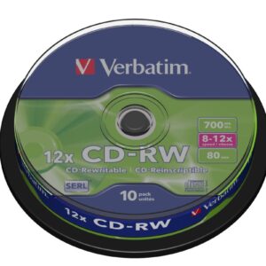 CD-RW Verbatim 80 min. 8-12x 10-cake