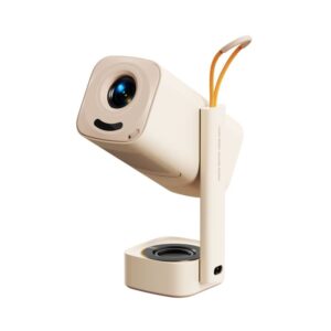 YABER T1 Pro, mini WiFi Projektorius su sukiojamu stovu, Full HD 1080P, 220 ANSI lumens, Creme
