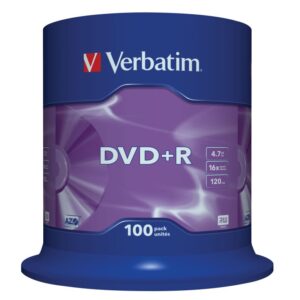 DVD+R Verbatim 4,7 GB (120min) 16x 100-cake