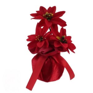 Dirbtinė Kalėdinė gėlė Christmas Touch, raudona, 18 cm - Image 1