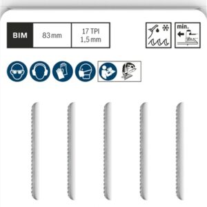 Pjūkleliai siaurapjūkliui Bosch T 118 EOF 5 vnt - Image 3