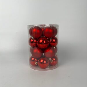 Eglutės žaisliukai Christmas Touch, D6 cm, plastik., 20 vnt.