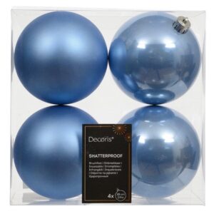 Eglutės žaisliukai, mėlyni, 10 cm, plastikas, 4 vnt.