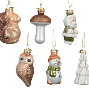 Eglutės žaisliukas, 7.5 cm, stiklas