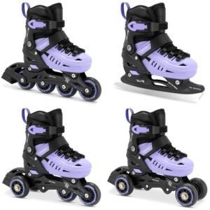 Pačiūžos - riedučiai Spokey 4ONE, juodi/violetiniai, 39-43 - Image 2