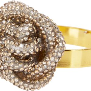 Servetėlių žiedai, aukso, 4 vnt. - Image 2