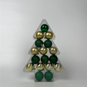 Eglutės žaisliukų rinkinys Christmas Touch, D5 cm, 17 vnt.