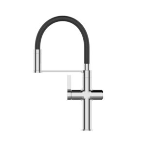 Praustuvo maišytuvas Invena Perisa, juodas/chromo - Image 3