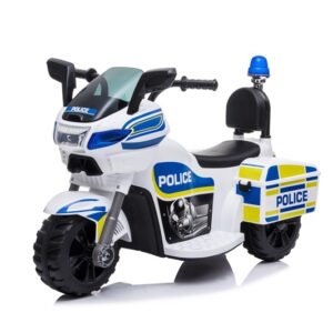 Vaikiškas elektrinis motociklas Police, mėlyna/balta - Image 3
