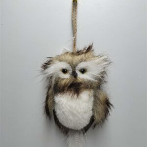 Dekoracija Pelėda Christmas Touch, 13 cm, ruda - Image 1