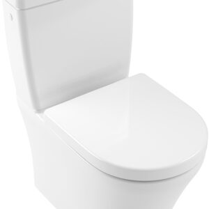 Pastatomas unitazas O.NOVO su dangčiu ir bakeliu baltos spalvos - Image 1