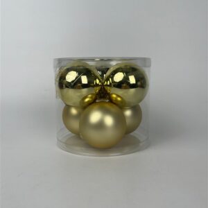 Eglutės žaisliukai Christmas Touch, D8 cm, plastikas, 6 vnt.