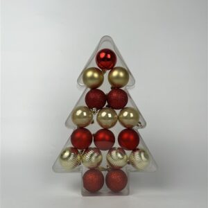 Eglutės žaisliukų rinkinys Christmas Touch, D5 cm, 17 vnt.