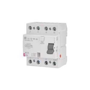 Srovės nuotėkio rėlė ETI EFI-P4 A 10kA, 4P, 25 A, 415 V,30mA