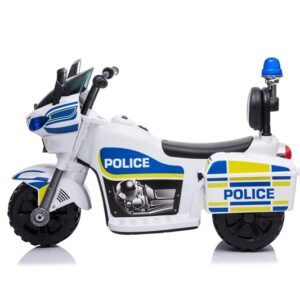 Vaikiškas elektrinis motociklas Police, mėlyna/balta