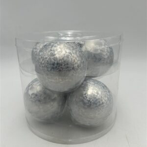 Eglutės žais. Christmas Touch Frost, D8 cm, stik. 6 vnt.