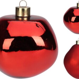 Eglutės žaisliukas, raudonas, 10 cm, stiklas - Image 3