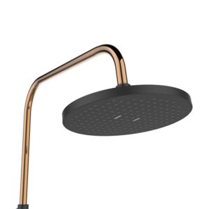 Dušo komplektas su maišytuvu Invena Starlight juoda/aukso - Image 3